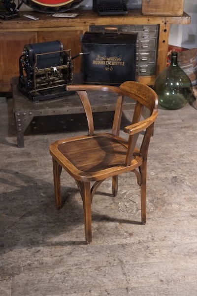 fauteuil de bureau art deco 1930 en chene